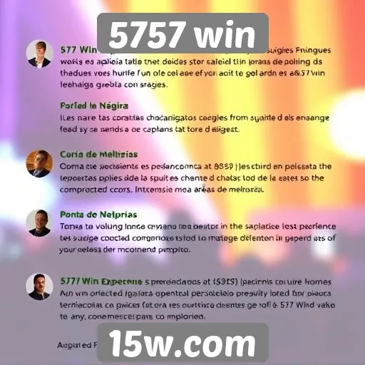 Feedback dos usuários sobre a experiência no 5757 win